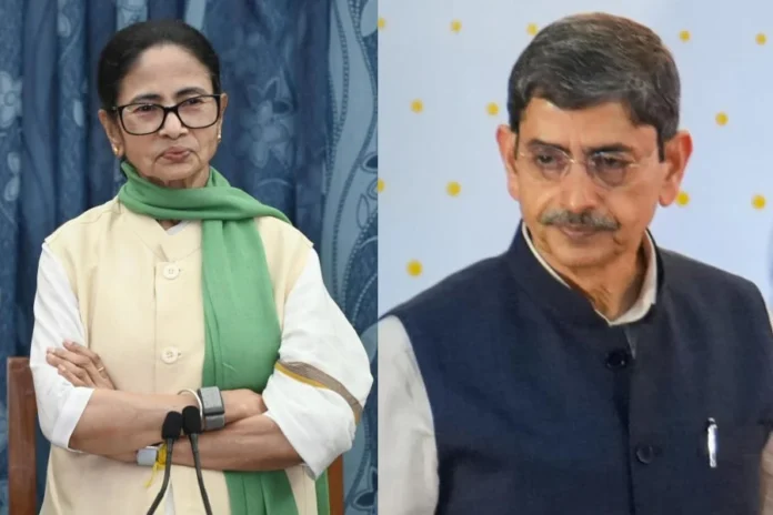 Mamata Banerjee, R N Ravi. Sourced by the Telegraph