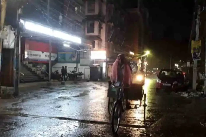 Siliguri on Thursday evening after a spell of rain. Picture by Passang Yolmo/The Telegraph